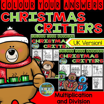 Preview of Christmas Colour By Number Multiplication and Division Bundle