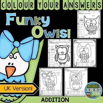 Preview of Colour By Numbers Funky Owls Addition UK Version