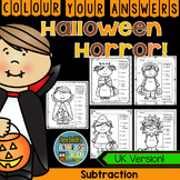 Halloween Colour By Number Subtraction UK Version