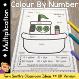 Colour By Number Multiplication Transportation UK Version 