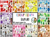 Colour Clip Art - 150 .png images for personal or commercial use