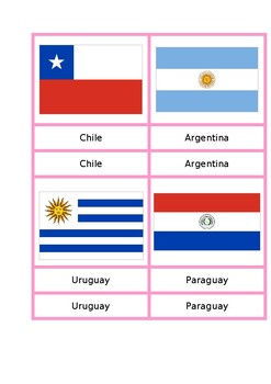 Preview of Colour Coded Montessori Flags of the World Classified Cards/Flash Cards