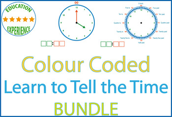 Preview of Colour Coded Telling the Time Course - Analog and Digital - Bundle Package