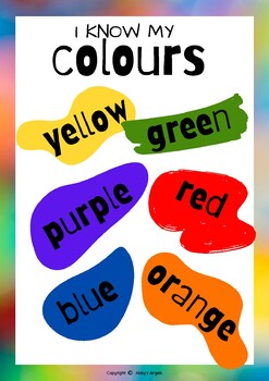 Colour Educational Posters by Abby's Angels | TPT