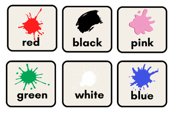 Colour Flash Cards, Matching Colour Game, Classroom Display, (8.27