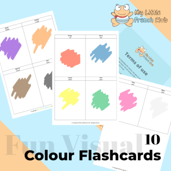Preview of Colour Flash Cards in French