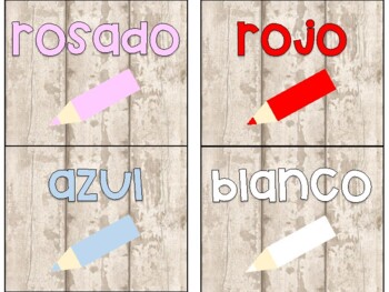 Colour Flashcards in Spanish by Teacher Treasure Trove UK | TpT