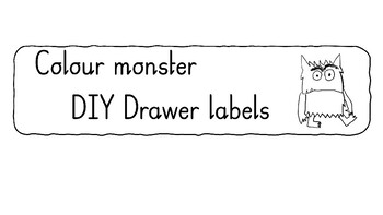 Preview of Colour Monster Do it yourself Drawer Labels