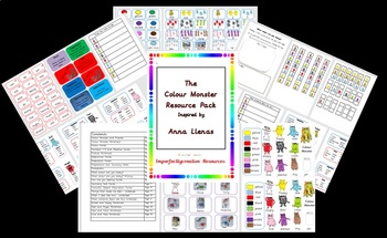 Preview of Colour Monster, Poems, Word mats, Worksheets, Pictogram- Resource Pack