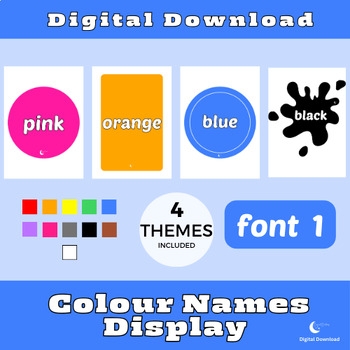 Preview of Colour Names Display Posters (UK/AUS) - Font 1