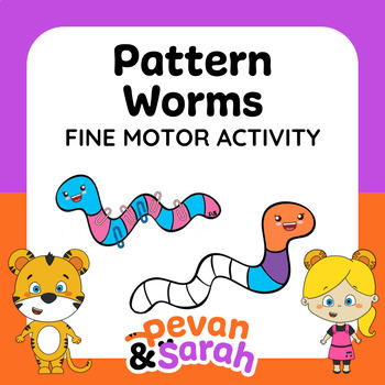 Preview of Colour Pattern Worms | Fine Motor / Numeracy Activity by Pevan & Sarah