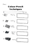 Colour Pencil Techniques Worksheet (Color)