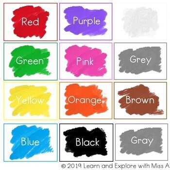 Colour / Color Posters - Paint decor by Learn and Explore with Miss A