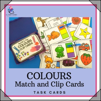 Preview of Colour Recognition Matching Differentiation Task Cards  Preschool Kindergarten