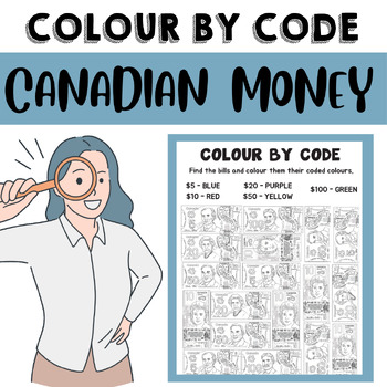 Explore Canadian Currency: Interactive Colour by Code Activity TPT