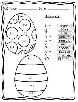 colour add to 10 100 maths easter worksheets kg reception year 1 year 2