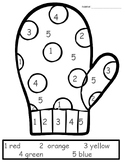 Colour by number/letter mitten