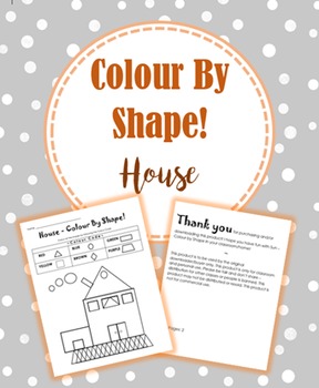 Preview of Colour by shape (House)