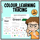 Colour learning and tracing Worksheets