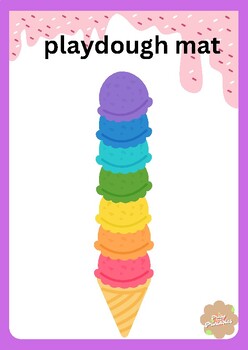 Preview of Colour matching icecream playdough mats