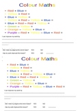 Colour maths starter and plenary in one