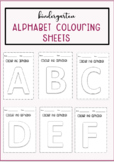 Colour the Alphabet sheets - Kindergarten