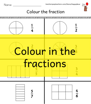 Preview of Colour the Fractions - Math Worksheet