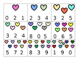 Coloured Heart Counting Sheet