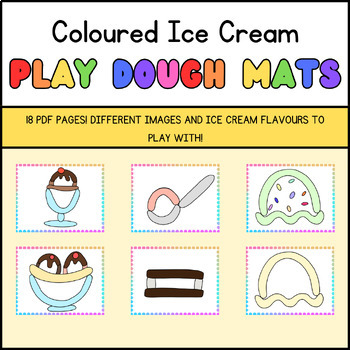 Preview of Coloured Ice Cream Play-doh Mats