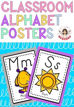 Preview of Colourful Alphabet Posters - Classroom Decor
