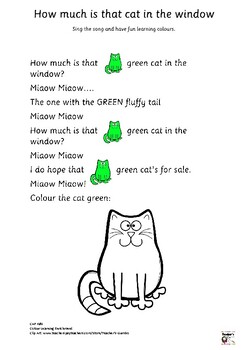 Colourful Cats Song by CAP Kids | TPT