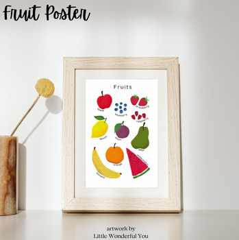Preview of Colourful Classroom Poster of Different Fruits
