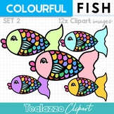 Colourful Fish Clipart commercial use SET 2