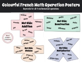 Colourful French Math Operation Display Posters