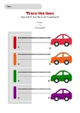 Colourful Line Tracing Activity (Car Themed)