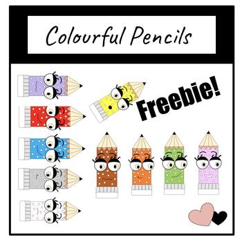 Preview of Colourful Pencils Freebie