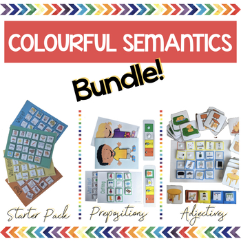 Preview of Colourful Semantics Bundle - Starter Pack, Prepositions & Adjectives!
