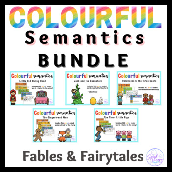 Preview of Colourful Semantics Fairy tale cards BUNDLE