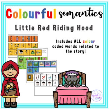 Preview of Colourful Semantics - Little Red Riding Hood Cards
