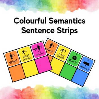 Preview of Colourful Semantics Sentence Strips