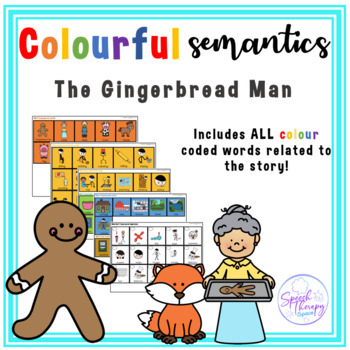 Preview of Colourful Semantics - The Gingerbread Man cards
