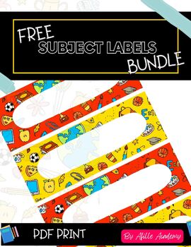 Preview of Colourful Subjects and Schedule Posters/Labels: Freebie, Classroom Decor