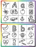 Colouring Alphabet/ Beginning letters, vocabulary rainbow 