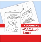 Colouring Christmas Cards. PRINTABLE Christmas Coloring Pa