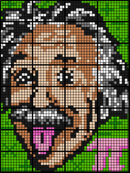 Preview of Colouring Einstein by One & Two Step Equations (32 Sheet Mosaic, 3 Versions)