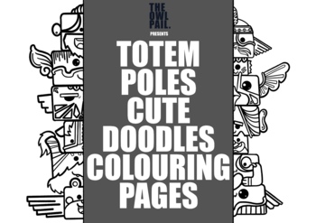 Preview of Colouring Pages - Totem Poles