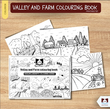 Preview of Valley and farm colouring book