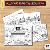 Valley and farm colouring book