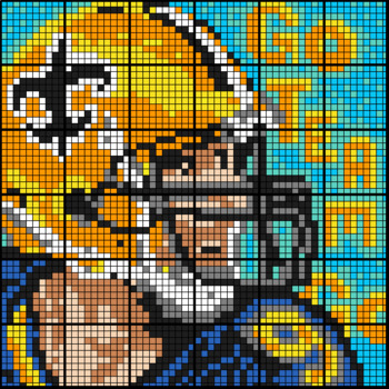 Preview of Colouring by Function Notation with Linear Inverses, Football (36 Sheet Mosaic)