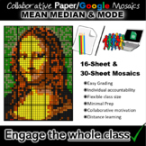 Colouring by Mean Median and Mode, Mona Lisa Mosaic (Paper